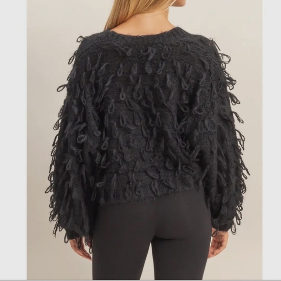 NWT Women's Black Textured Sweater - Picture 2 of 4